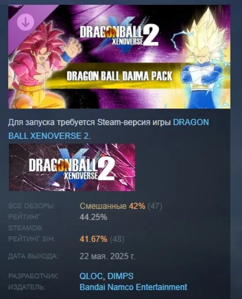 DRAGON BALL XENOVERSE 2 - Dragon Ball DAIMA Pack STEAM