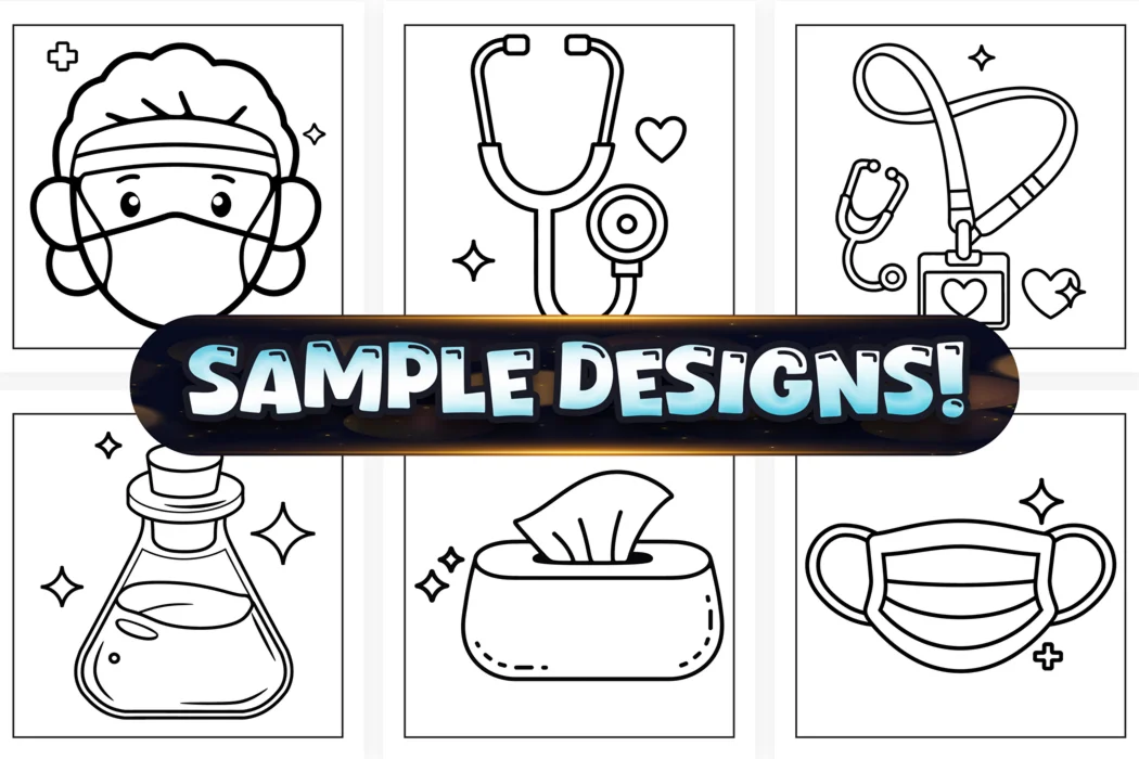 Bold &amp; Easy Medical Girly Coloring Pages – 50+ 🩺💖