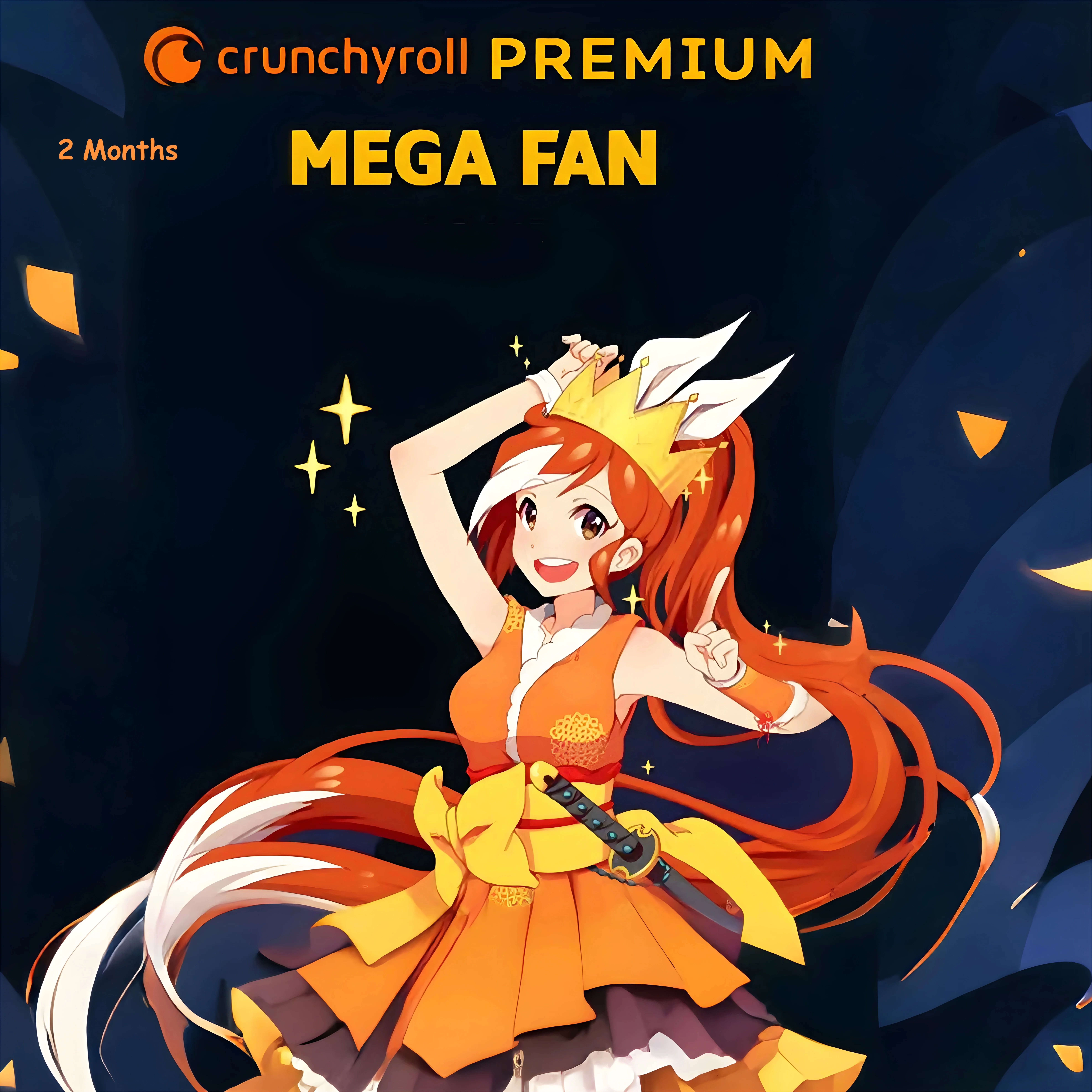 CRUNCHYROLL 60 DAYS MEGA FAN PREMIUM FOR NEW ACCOUNT