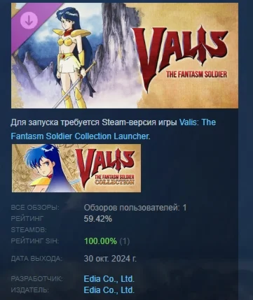 Valis: The Fantasm Soldier DLC STEAM РОССИЯ