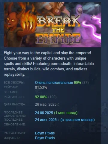 Break the Empire АВТОДОСТАВКА STEAM РОССИЯ