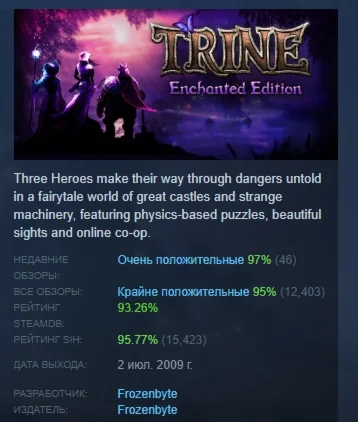 Trine Enchanted Edition АВТОДОСТАВКА STEAM РОССИЯ