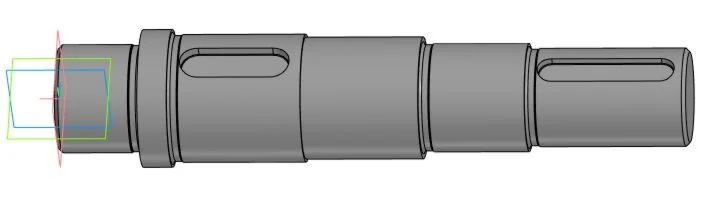 Drawing and 3D model of the part "Shaft" in the program