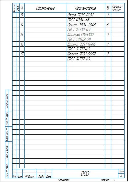 Drawing and specification of the milling device in the