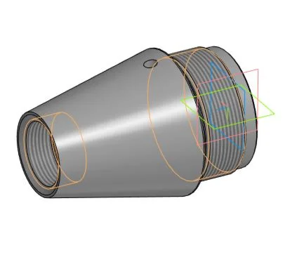 3D model and drawing of the part "Bushing" in the progr