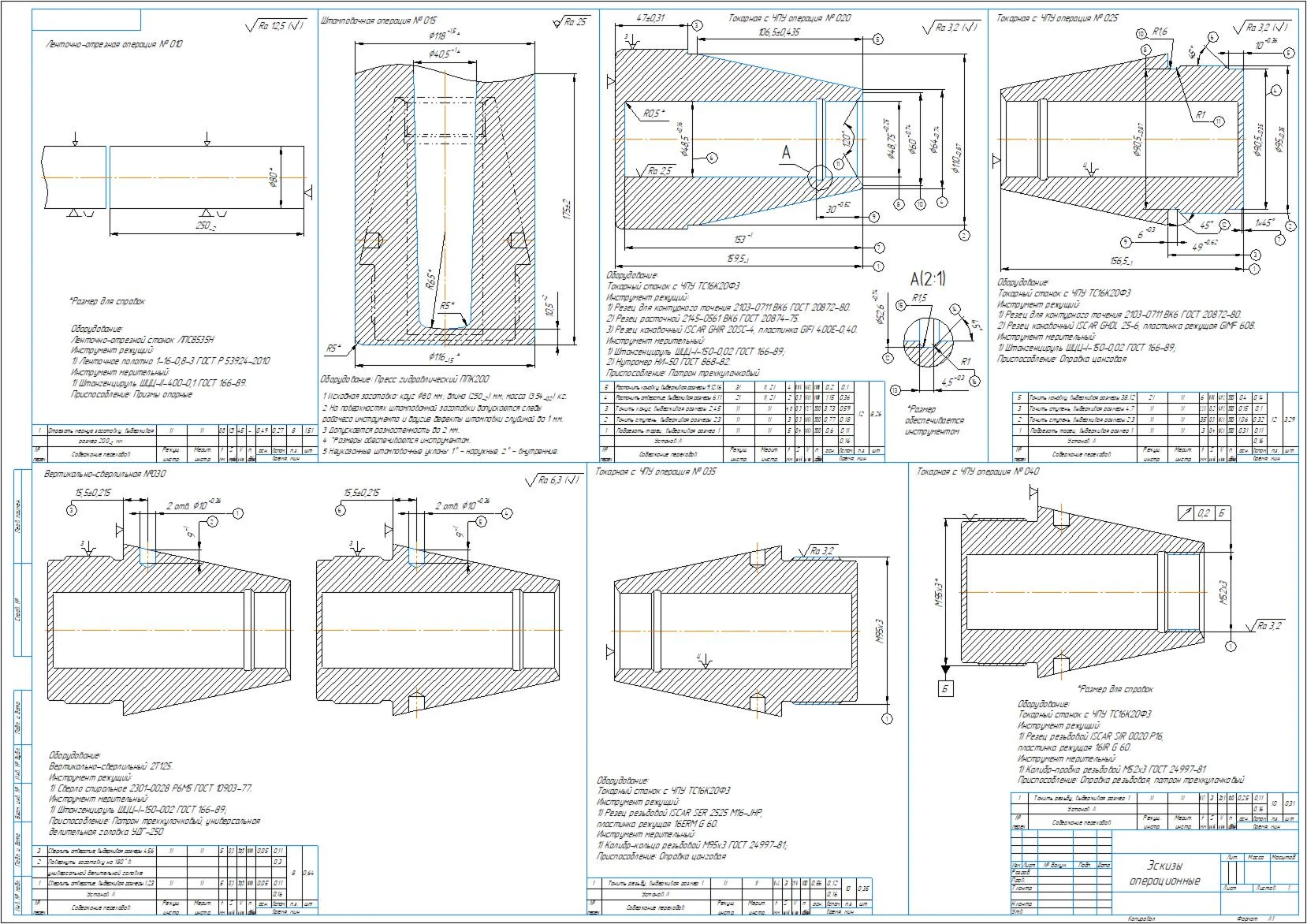 Technological process of manufacturing the part "Bushin