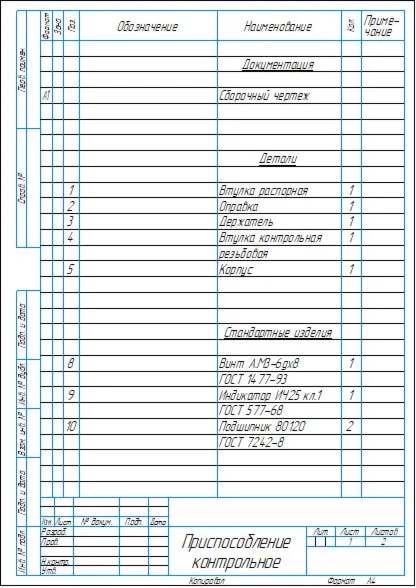 Drawing of a control device for thread runout