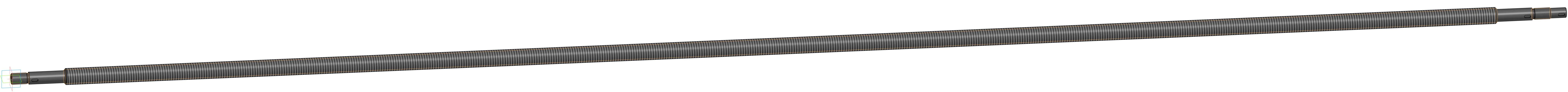 Drawing and 3D model of the lead screw part in the comp