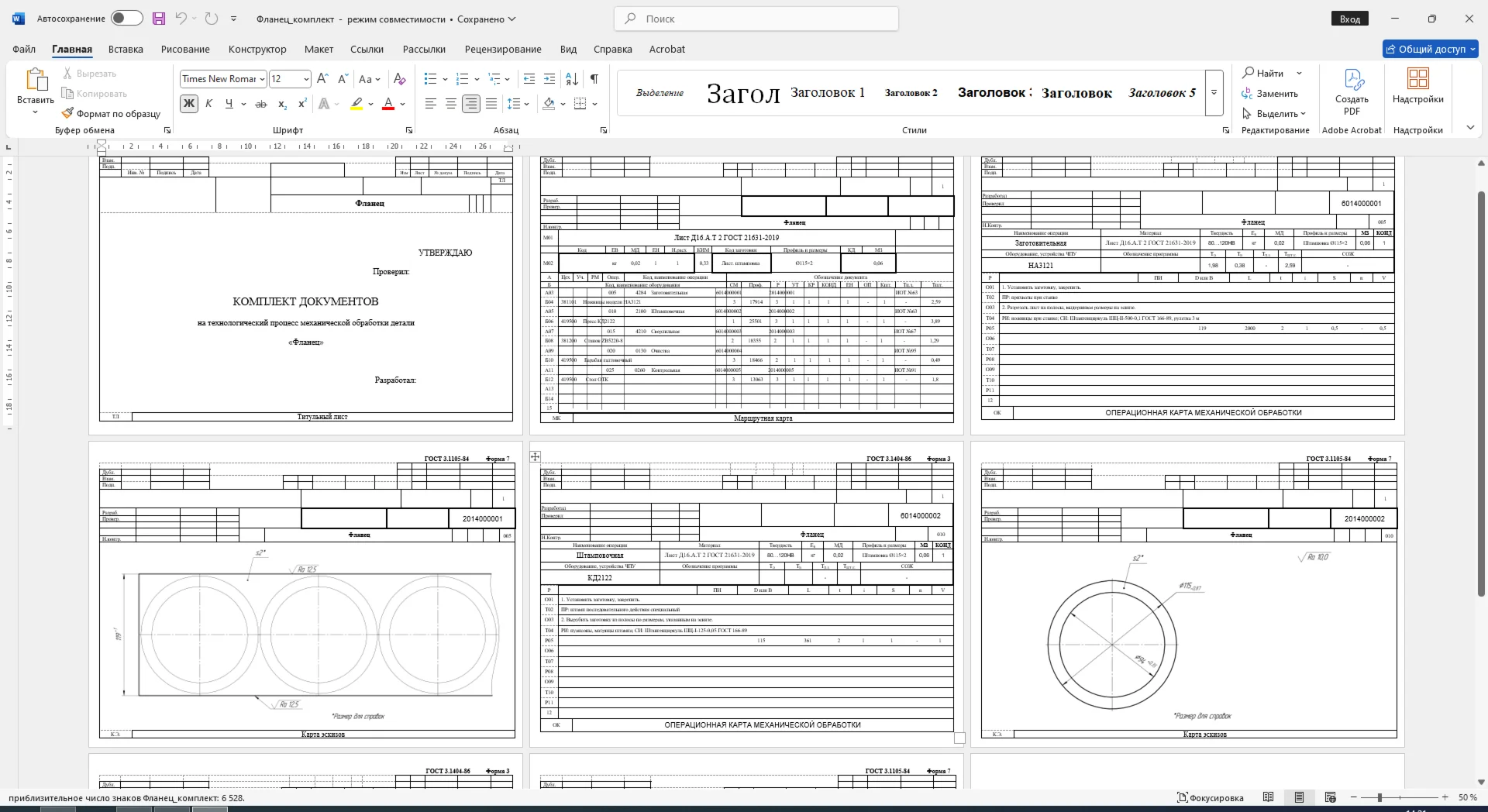 Flange manufacturing process flow charts