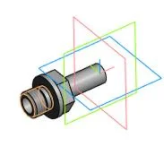 Drawing and 3D model of the fitting part in the program