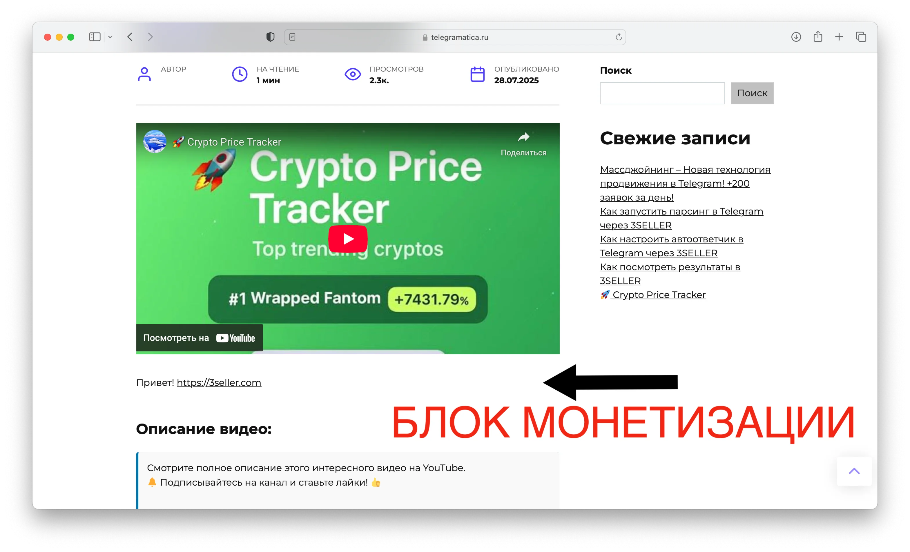 WordPress плагин для монетизации с Youtube!