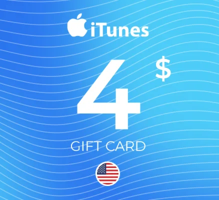Apple iTunes Gift Card 4 $ - USA (Stockable)