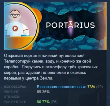 Portal Journey: Portarius АВТОДОСТАВКА STEAM РОССИЯ