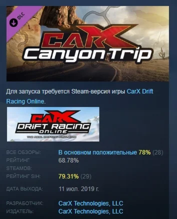 CarX Drift Racing Online - Canyon trip DLC STEAM РОССИЯ