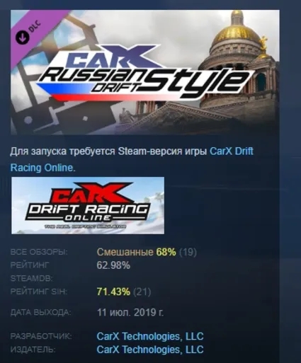 CarX Drift Racing Online - Russian Drift Style STEAM РФ