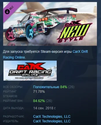 CarX Drift Racing Online - New Style DLC STEAM РОССИЯ