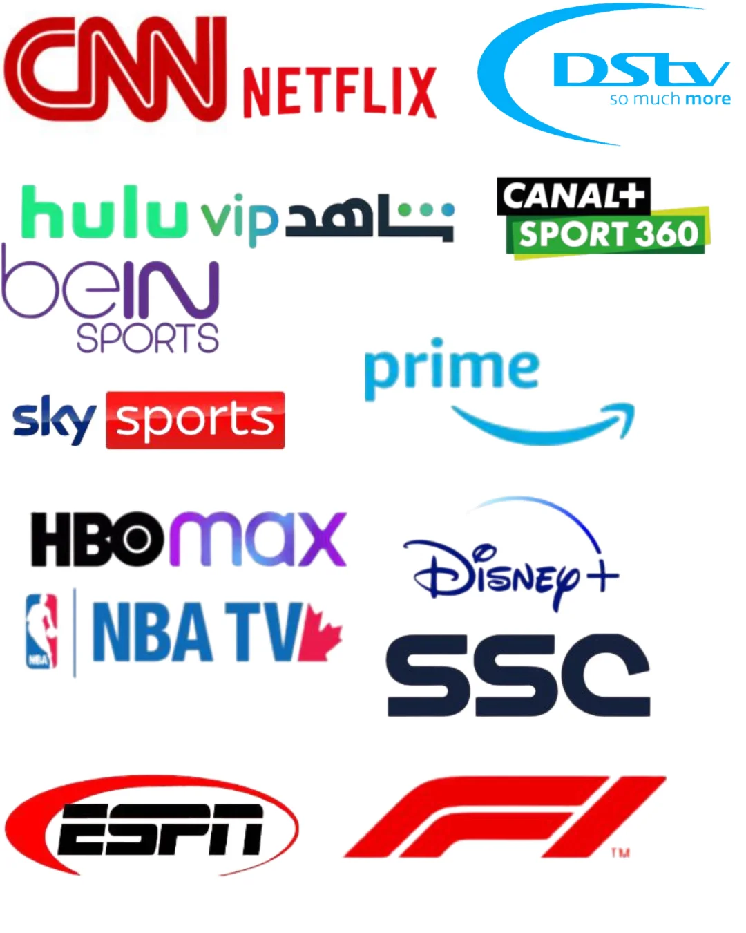 All in one subscription TV 12 MONTHS / F1-HBO-DSTV-FOX.