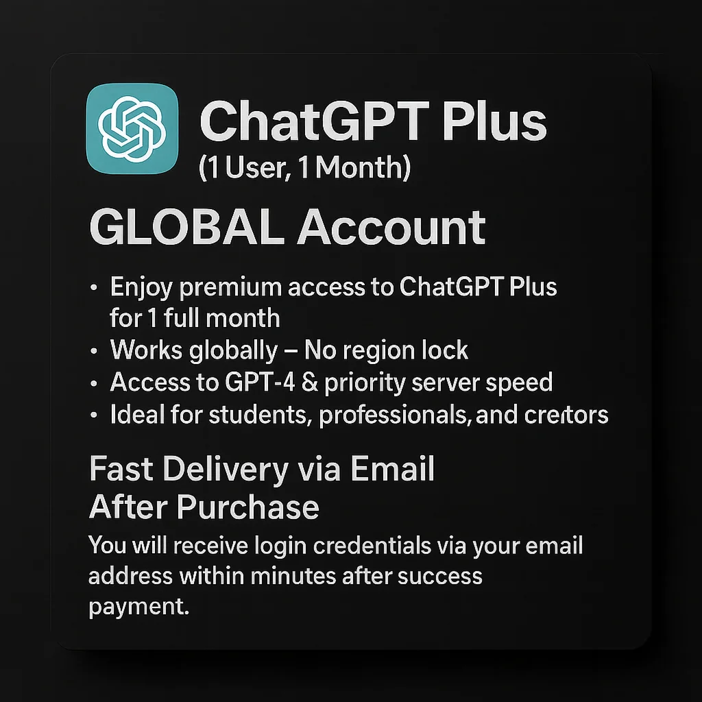 Личный аккаунт ChatGPT Plus — 1 пользователь 1 месяц