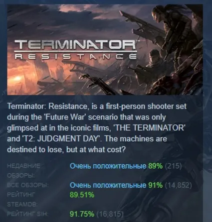 Terminator: Resistance АВТОДОСТАВКА STEAM РОССИЯ