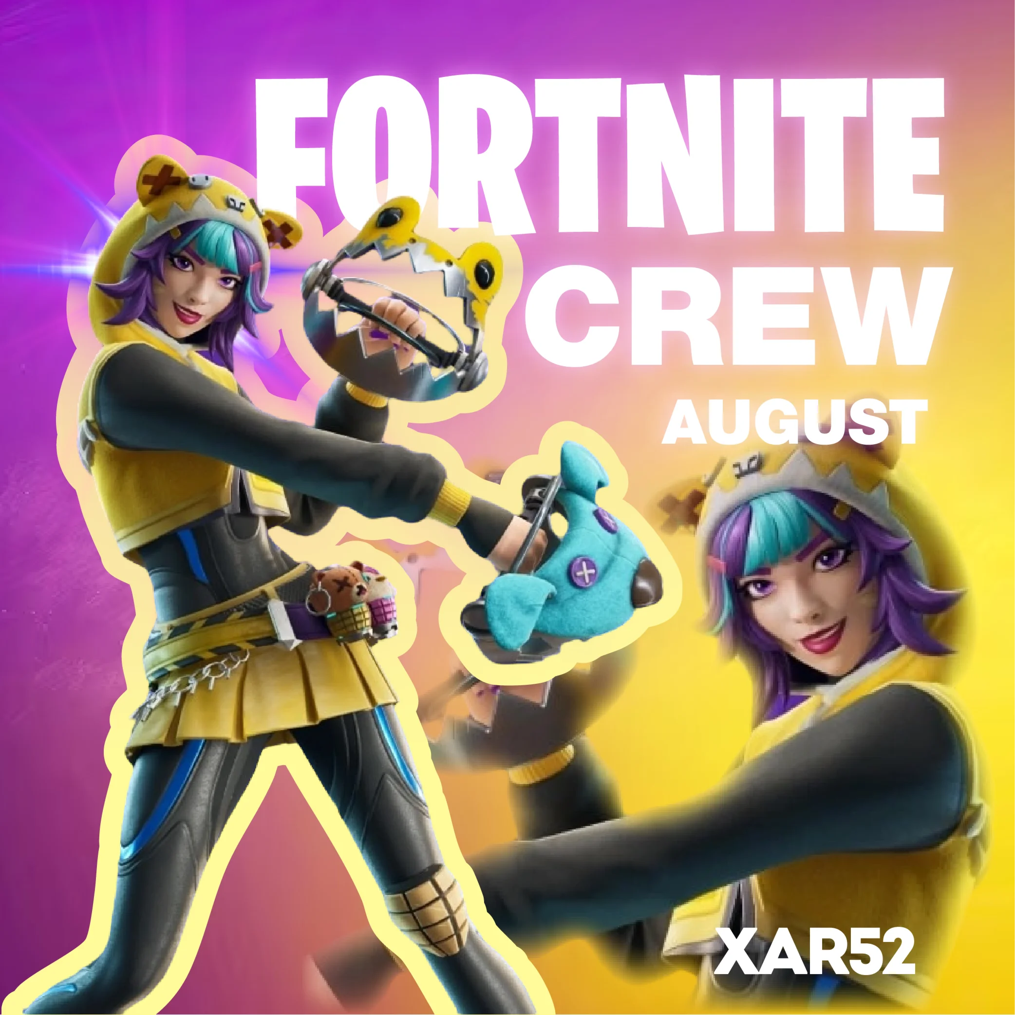 ✨FORTNITE CREW✨ 4 пропуска + 1000 В-Баксов + СКИН