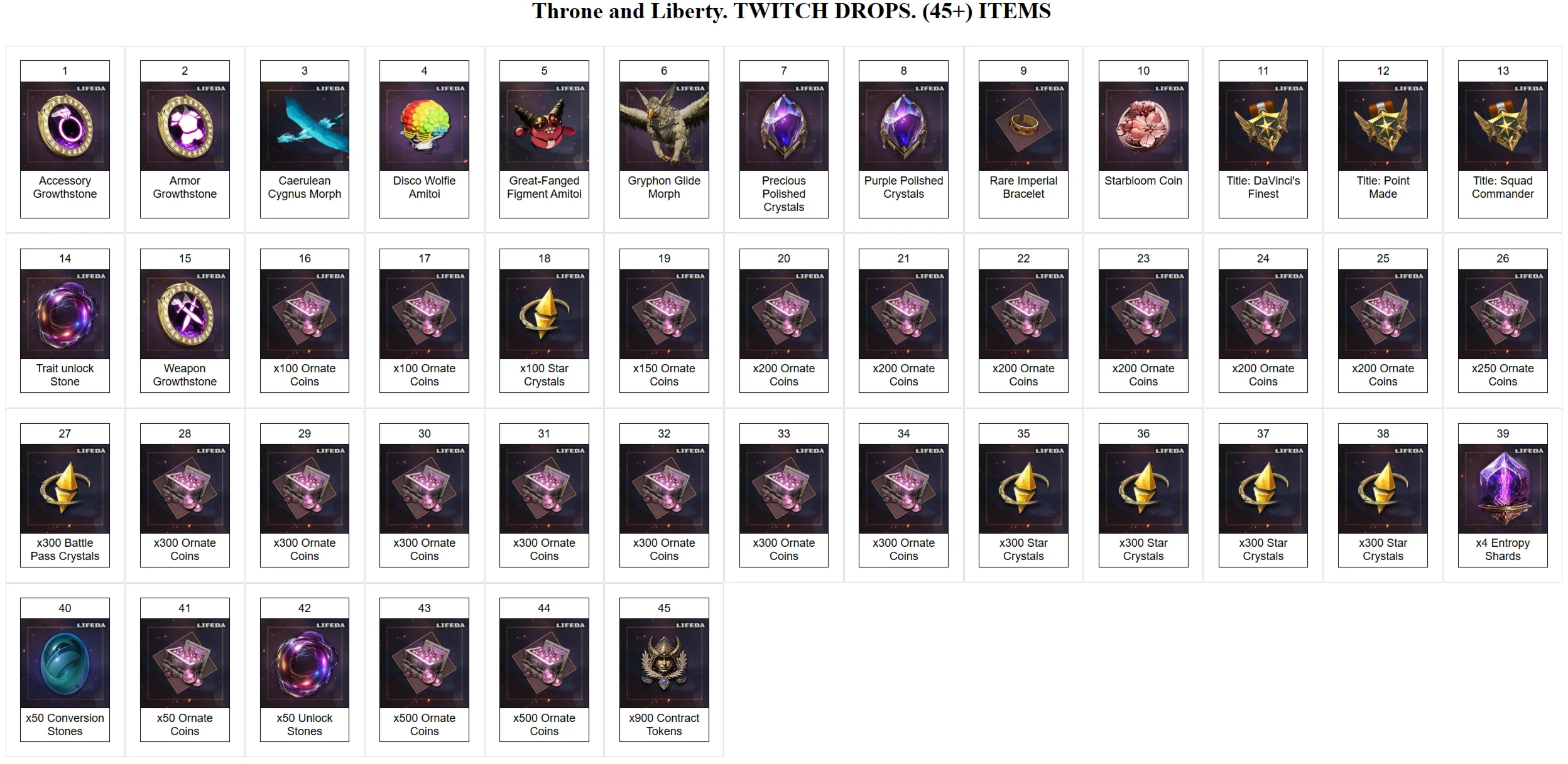 🔥Throne and Liberty✦TWITCH DROPS✦45+ СКИНЫ ПРЕДМЕТЫ+🎁