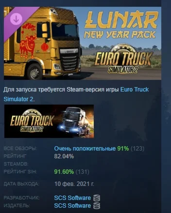 Euro Truck Simulator 2 - Lunar New Year Pack DLC STEAM