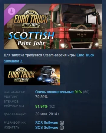 Euro Truck Simulator 2 - Scottish Paint Jobs Pack STEAM