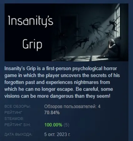 Insanity's Grip АВТОДОСТАВКА STEAM GIFT РОССИЯ