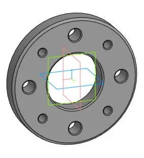 Drawing and 3D model of the part "Distance ring"