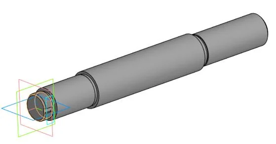 Drawing and 3D model of the "Rod" part in the Kompas 3D