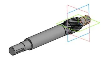 Чертеж и 3D модель детали вал-шестерня m=1; z=20