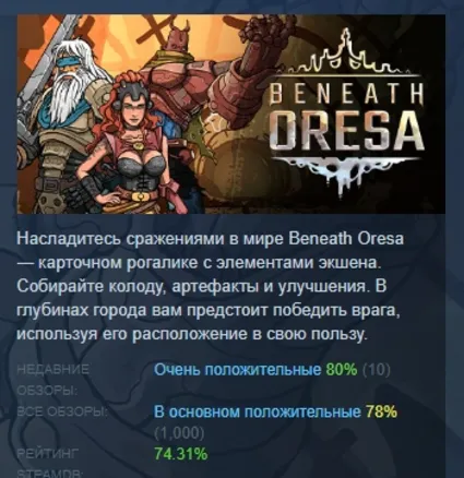 Beneath Oresa АВТОДОСТАВКА STEAM GIFT РОССИЯ