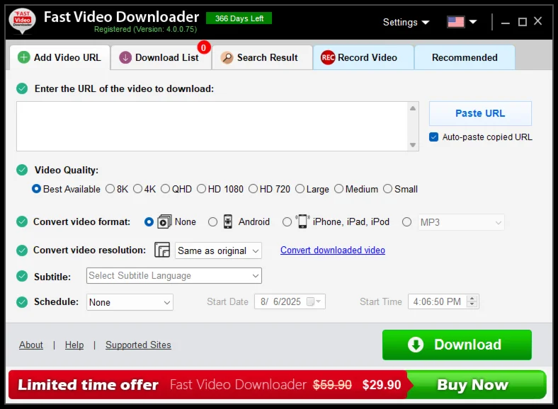 🔧 Fast Video Downloader 🔑 Регистрационный ключ 1 год