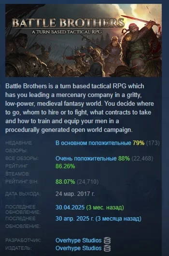 Battle Brothers АВТОДОСТАВКА STEAM РОССИЯ