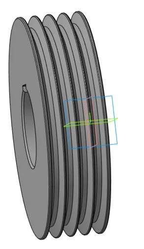 Чертеж и 3D модель шкив клиноременной передачи D=224
