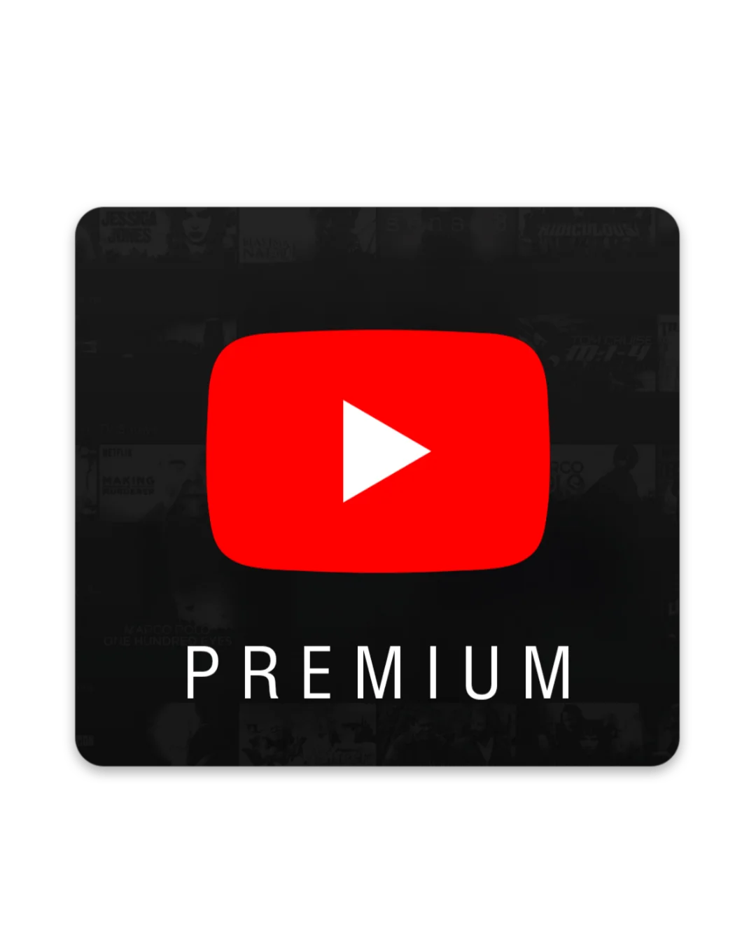 Подписка на премиум-аккаунт YouTube на 1 месяц