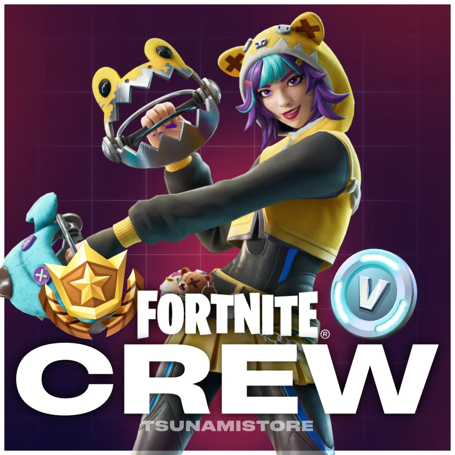 FORTNITE CREW / ОТРЯД / ВСЕ БП + 1000 V-BUCKS - 1 МЕСЯЦ