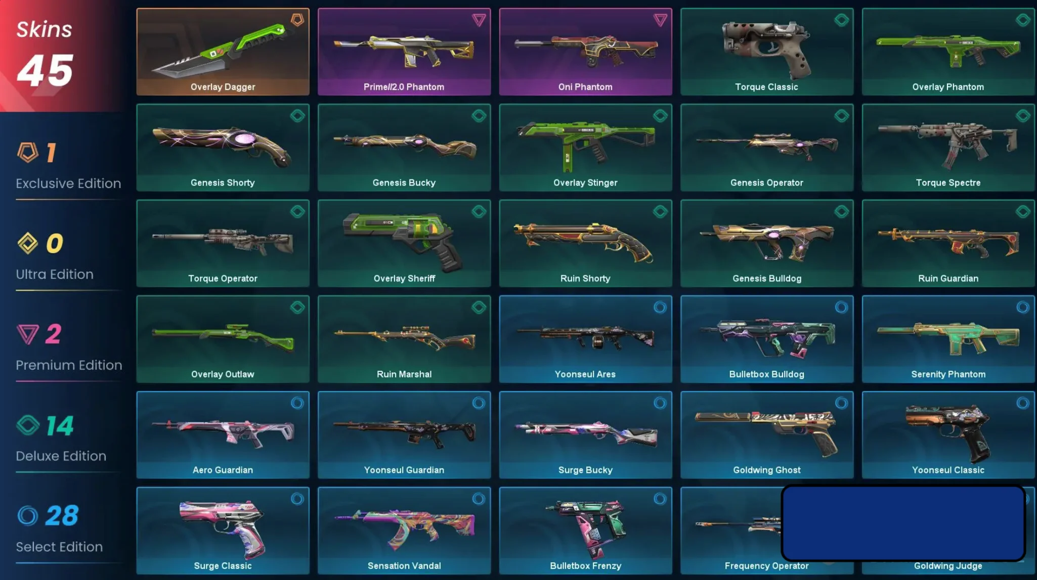 2 in 1 | VALORANT + LOL | 45 skins | 67 level