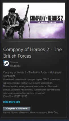 Company of Heroes 2 - The British Forces GIFT REG FREE