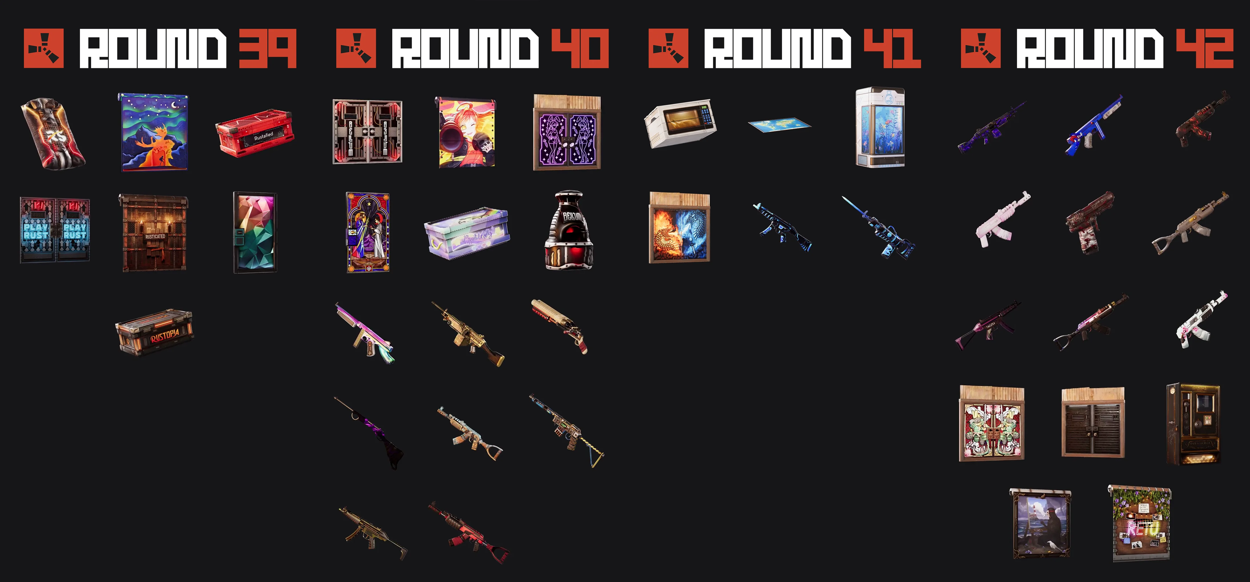 ✅ RUST Skins [41pcs] ✅ Round 39+40+41+42 ✅