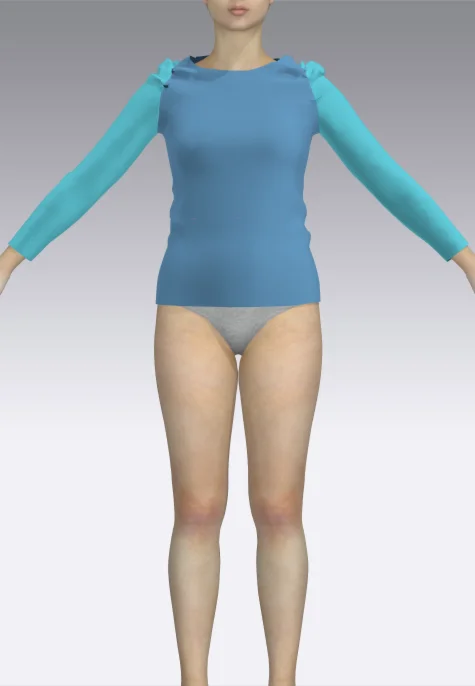 Блуза с рукавами буфф