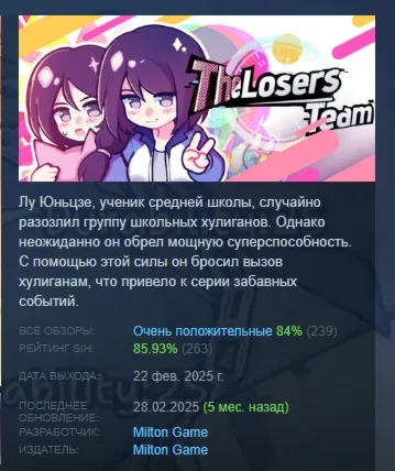 The Losers Team АВТОДОСТАВКА STEAM РОССИЯ