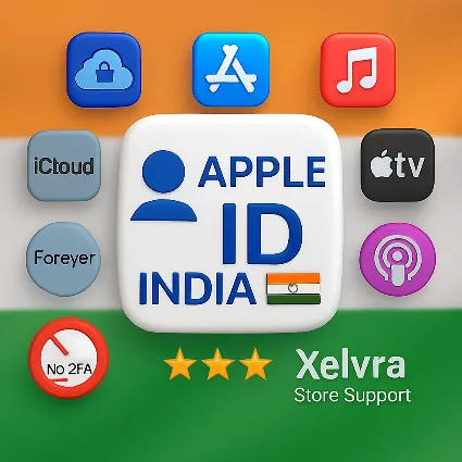 🇮🇳 Apple ID Индия | Без 2FA или Телефон | Полный Доступ | Быстрая Доставка 🔐