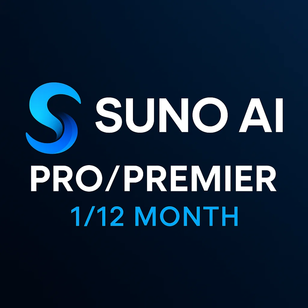 SUNO AI PRO/PREMIER ВАШ АККАУНТ 1/12 МЕСЯЦ 10000 КРЕДИТ