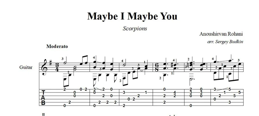 Maybe I Maybe You (Scorpions) ноты для гитары