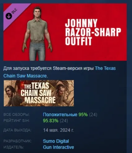 The Texas Chain Saw Massacre Johnny Outfit Razor sharp