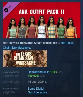 The Texas Chain Saw Massacre - Ana Outfit Pack 2 STEAM