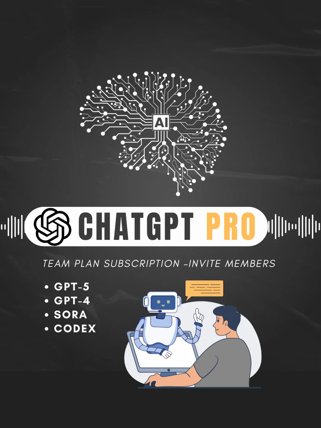 Подписка на командный план ChatGPT – 1 месяц | Основной