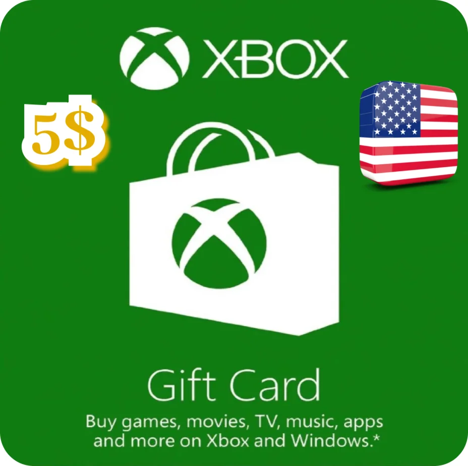 КАРТА ПОПОЛНЕНИЯ БАЛАНСА XBOX 5 USD США