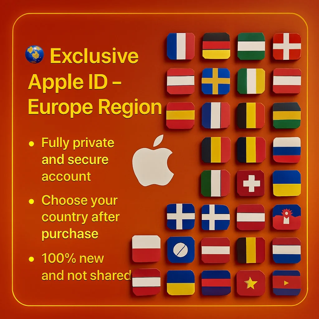 Apple ID Европа: UK + FR + DE + Другие | Без 2FA 🔐